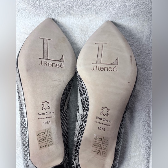 NWT & Box. Luxe J Renee Snake Skin, Size 10 , Kitten heel. Dust bag included- - Picture 10 of 13